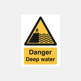 Danger Deep Water Sign - 23287907647671
