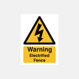 Warning electrified fence sign - 23287931994295