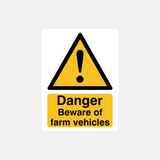 Danger Farm Vehicles Sign - 23287933960375