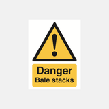 Danger bale stacks sign - 23287940972727