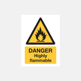 Danger Highly Flammable Sign - 31566582972599