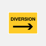 Flood Warning Diversion Right Arrow Sign - 23488142049463