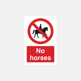 No Horses Sign - 23287257694391