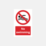 No Swimming Sign - 23287343808695