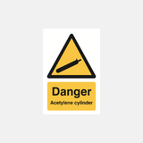 Danger Acetylene Cylinder Sign - 23287614963895