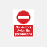 No Visitors Avian Flu Precaution Sign - 23288090132663