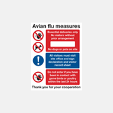 Avian Flu Measures Sign - 23288101994679