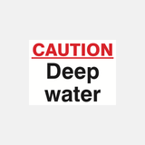 Caution Deep Water Sign - 23287808327863
