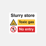 Slurry Store Toxic Gas No Entry Sign - 23287842209975
