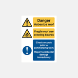 Danger Asbestos Roof Sign - 23287854661815
