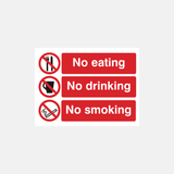 No Eating No Drinking No Smoking Sign - 23287977967799