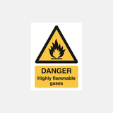 Danger Highly Flammable Gases Sign - 23287888216247