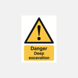 Danger Deep Excavation Sign - 23287905452215
