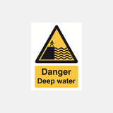 Danger Deep Water Sign - 23287907680439