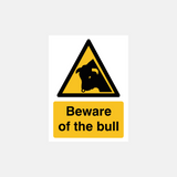 Beware of the bull sign - 23287924293815