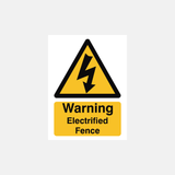 Warning electrified fence sign - 23287932027063