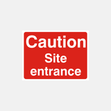 Caution Site Entrance Sign - 23287639081143