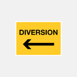 Flood Warning Diversion Left Arrow Sign - 23487898091703