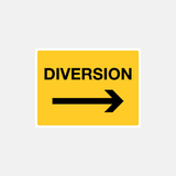 Flood Warning Diversion Right Arrow Sign - 23488142082231